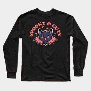 Spooky and Cute - Spooky Cute Pastel Goth Halloween Bat Long Sleeve T-Shirt